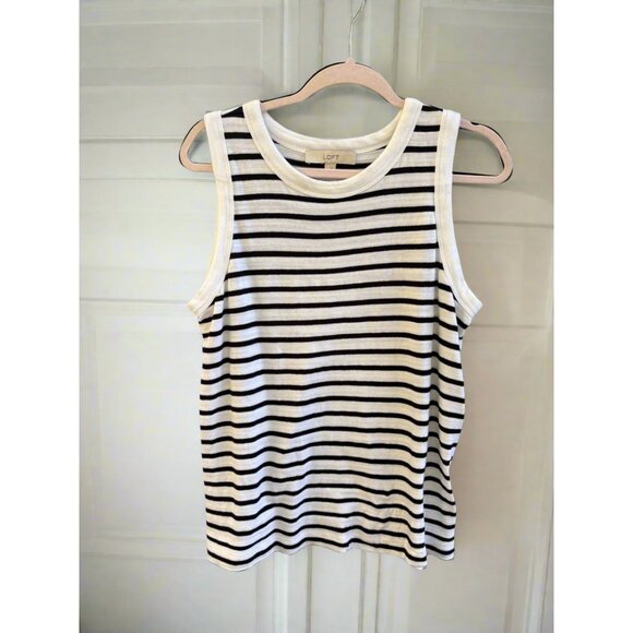 LOFT Striped Harper Boxy Tank - Picture 1 of 3